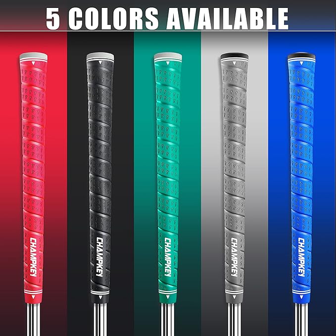 CHAMPKEY WRAP-Y Rubber Golf Grips 13 Pack Come with All Repair Kits - High Feedback and Traction Golf Club Grips