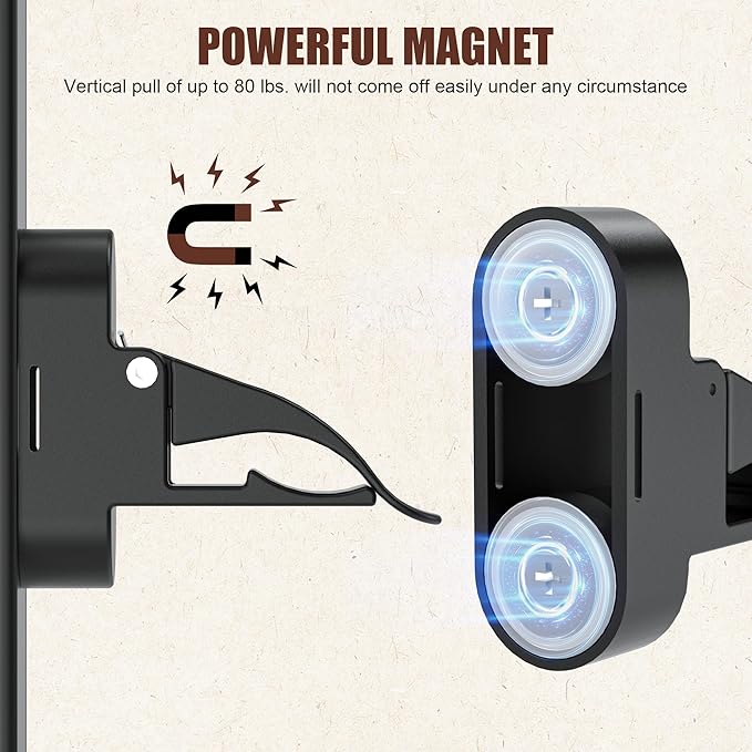 Lunira Universal Magnetic Holder for Golf Carts, Single-Handed Operation, Equipped with Powerful Magnets and Non-Slip Straps, Scratch-Resistant, Comes with a Gift Box, for Golfers