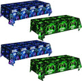 4 PCS Video Game Tablecloth for Boys Girls Kids Player Gaming Birthday Party Decorations, 54 x 108 Inch