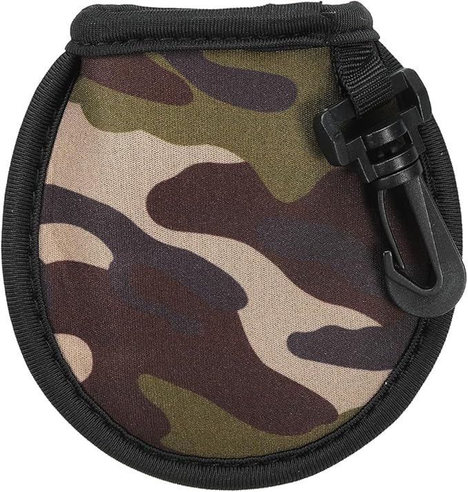 PATIKIL Golf Ball Washer Pouch, 1 Pack Portable Golf Balls Cleaner Pocket Bag with Hanging Clip for Women Men Golf Exercise, Army Green