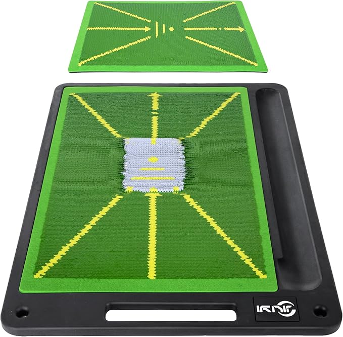 Golf Mat Pro Premium Swing Training Mat for Analyzing Swing Path and Ball Impact, Replaceable Golf Practice Mats for Indoor Outdoor Hitting Training, Gifts for Men