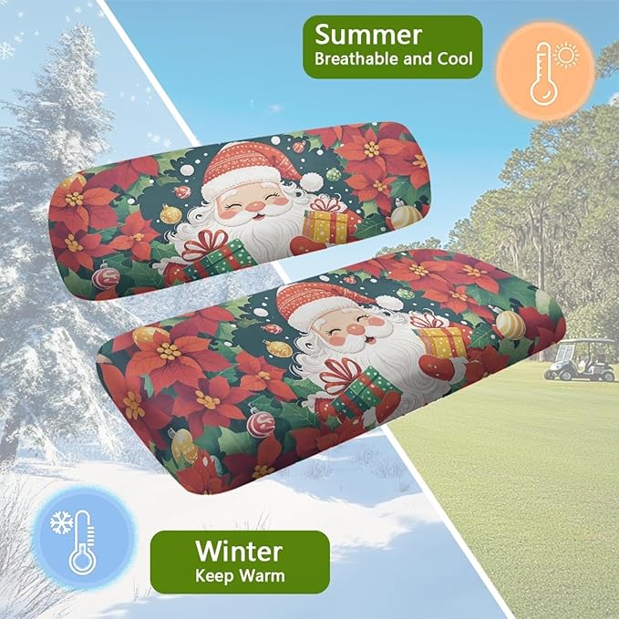 Fashion Print Golf Cart Seat Covers 2 Passenger Golf Cart Backrest Cover Golf Cart Seat Towel Gift for Friends