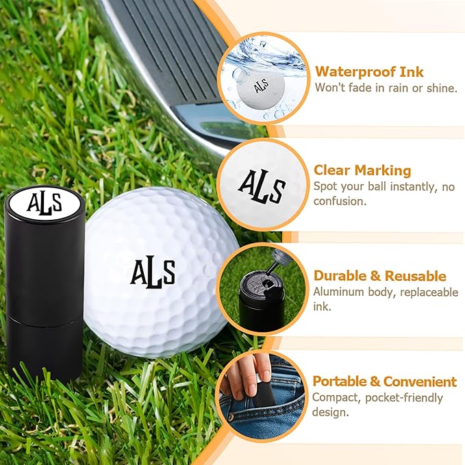 callie Personalized Golf Ball Stamp - Custom Monogram Name, 4 Colors | Ball Stamper Marker, Golf Accessories Gifts