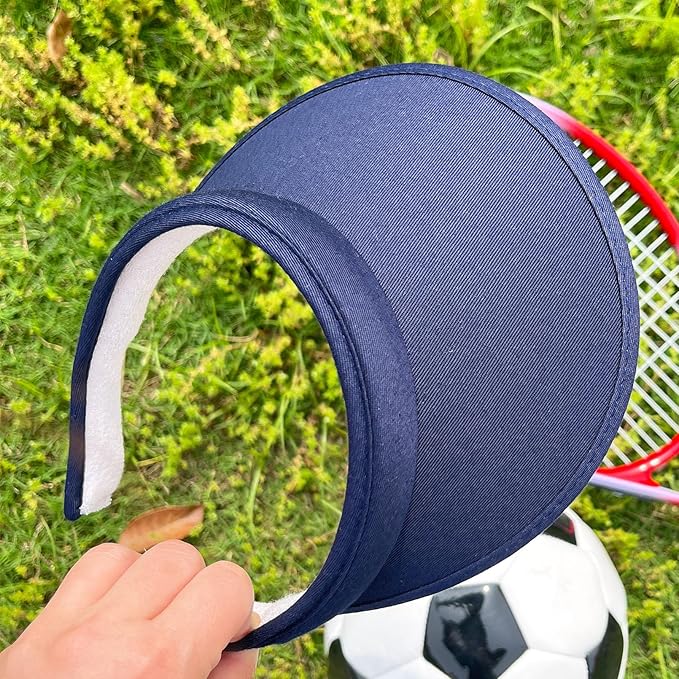 2 Pack Sun Visor Hats Women Men Clip On Wide Brim Visors Hat Outdoor Sports Golf Beach Travel Tennis Caps