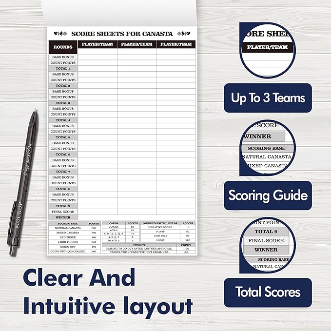 Vantasii 90 Sheets Score Pad