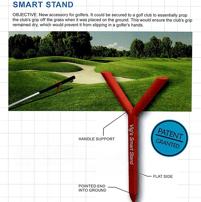 Golf Club Stand | Pocket Sized Lightweight Pocket Size Holder for on the Course | Made in USA | Top Accessory for Clubs Great for Golfing Gifts | 2 Pack