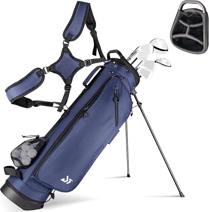 Golf Stand Bag – 2025 Upgraded Version with Cooler Pocket, Glove Patch & Tee Holder, Lightweight Sunday Golf Bag for Men & Women