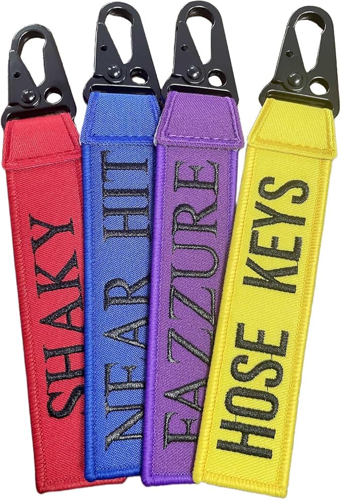 mvcen Personalized Embroidery Keychain, Custom Name Tag Personalized Keychain Custom Luggage Tags Key Ring Accessories for Crate, Backpacks, Car, Keyring, Gift