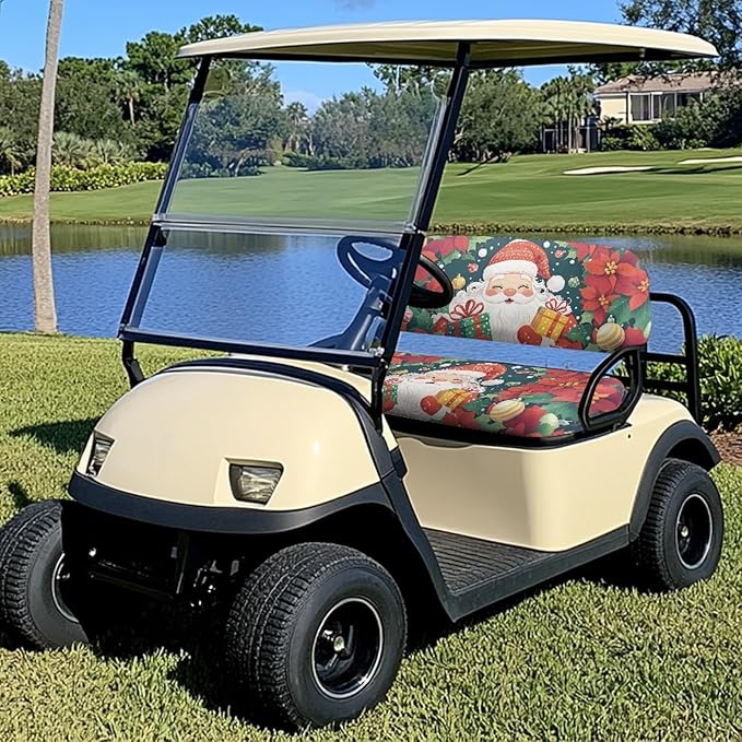 Fashion Print Golf Cart Seat Covers 2 Passenger Golf Cart Backrest Cover Golf Cart Seat Towel Gift for Friends