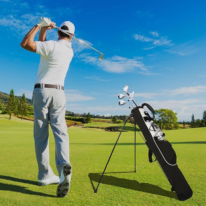 Golf Stand Bag, Small Lightweight Golf Bag for Men/Women, Easy to Carry and Durable Pitch n Putt Golf Bag for Driving Range, Par 3 and Executive Courses