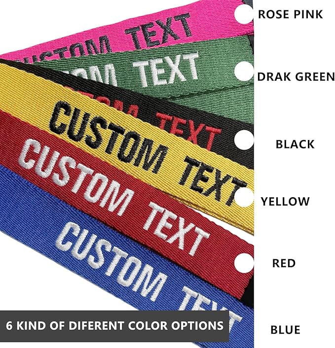 Custom Luggage Tags - Customize with Your Text,Personlized Name ID Suitcase Tag Labels for Travel Suitcase,Embroidery Baggage Tags for cothings,Quickly Spot Suitcases,Travel Bag,Hiking Bag