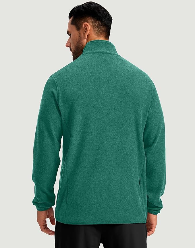 G Gradual Mens Quarter Zip Pullover Fleece with 2 Zipper Pockets Long Sleeve Golf Shirt Winter Athletic Sweater Lightweight