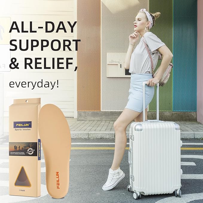 Shoe Inserts for Men and Womem Sport Shoe Insoles Memory Foam Insoles Excellent Shock Absorption and Cushioning for Feet Relief, Comfortable Insoles for All Day Energy in Running, Walking, and Work