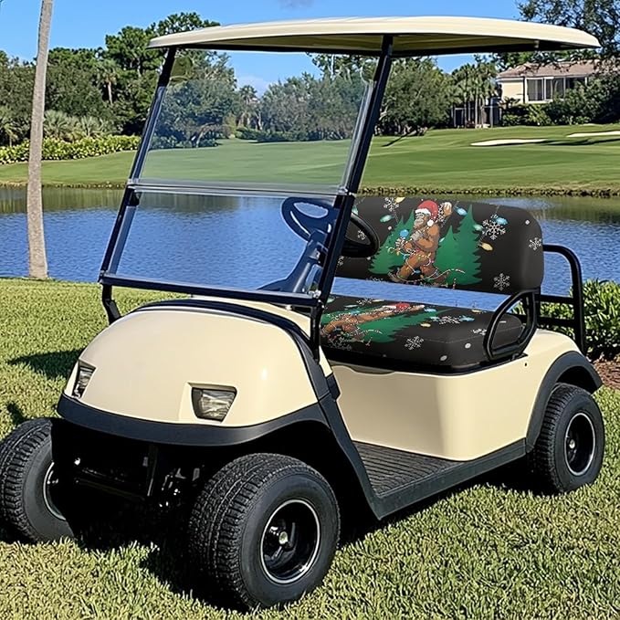 Fashion Print Golf Cart Seat Covers 2 Passenger Golf Cart Backrest Cover Golf Cart Seat Towel Gift for Friends