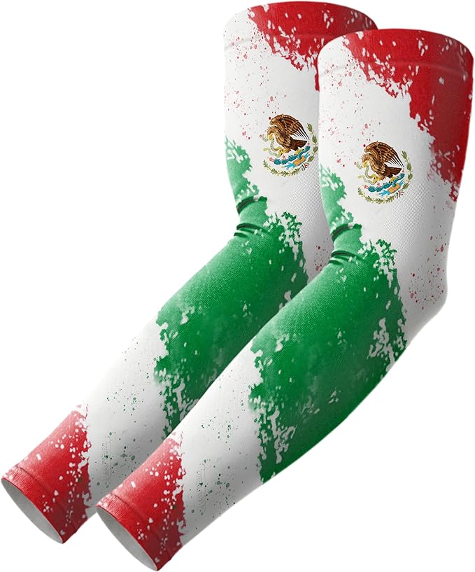 Flag Arm Sleeves, Cooling Sun Protection Compression for Men/Women