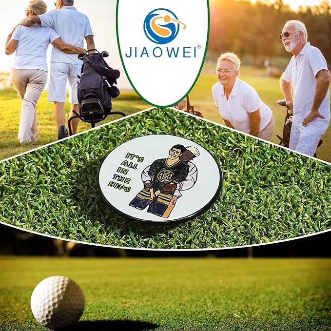 Enamel Golf Ball Marker with Magnetic Hat Clip - Funny Golf Accessories - Great Gift for Golf Lovers
