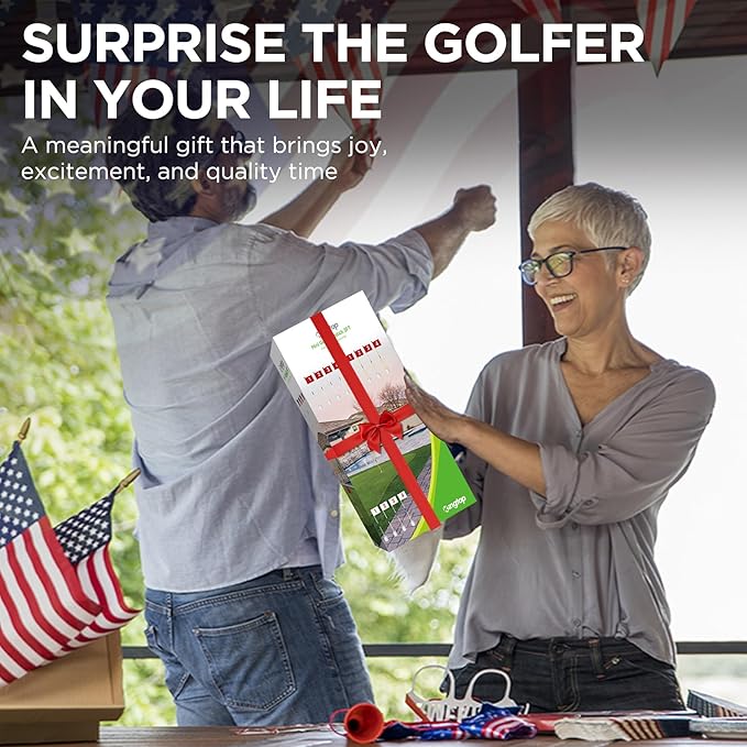 KINGTOP Golf Flagstick Mini, Practice Putting Green Flags for Yard, All 3 Feet, Golf Pin Flag Hole Cup Combo Kit, Fiberglass Portable 2-Section Design, Double-Side American Flag