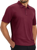 TACVASEN Mens Polo Shirts Short Sleeve Dry Fit Performance Breathable Golf Shirt with Collar Tennis Casual Business Work