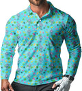 Men's Long Sleeve Golf Shirt Quick Dry 3 Button Work Fishing Outdoor Casual Collar Shirt