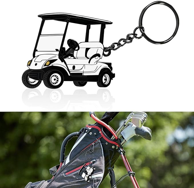 Golf Cart accessories Keychain，Keys To The Golf Cart Accessories Retro Metal Keychains for Golf Lovers Players