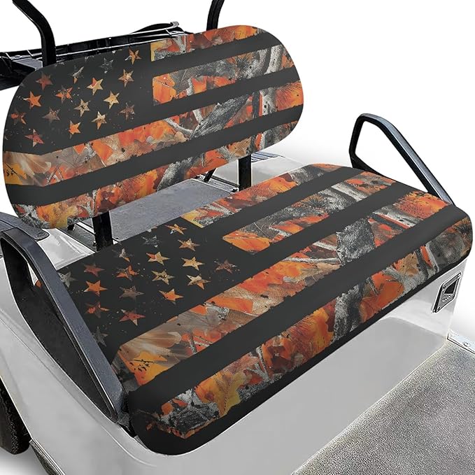 Fashion Print Golf Cart Seat Covers 2 Passenger Golf Cart Backrest Cover Golf Cart Seat Towel Gift for Friends