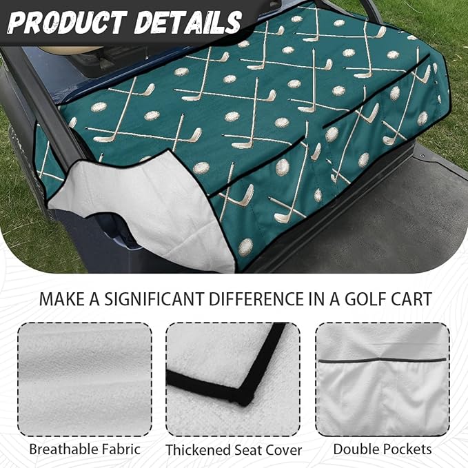 Golf Cart Seat Covers Universal Golf Cart Seat Cover Blanket Cushion Cover Sports Golf Cart Accessories