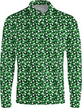 Men's Long Sleeve Golf Shirt Quick Dry 3 Button Work Fishing Outdoor Casual Collar Shirt