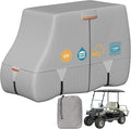 Tuszom 100% Waterproof 1200D Solution-Dyed Golf Cart Cover Universal Fit Yamaha,Honda,Club Car,EZGO and Most Brand Golf Cart for 2/2+2/4/4+2/6 Seats with Zipper Door,Storage Bag