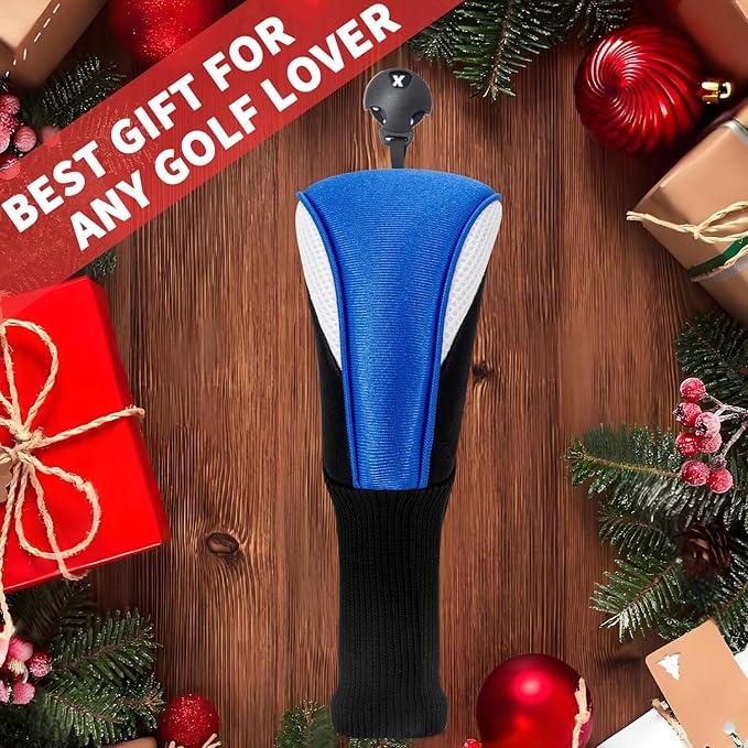 Golf Head Covers for Fairway Woods Driver Hybrids 5 Pieces Nylon Mesh Sports Fan Golf Club Headcovers-Golf Accessories for Men Women.