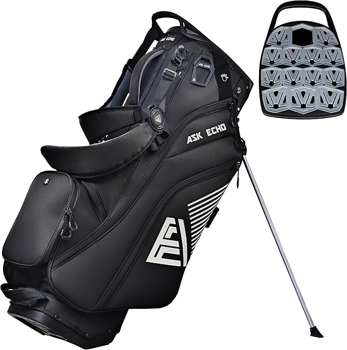 ASK ECHO ST-Lock Mecha 14 Way Dividers Quiet Hybrid Stand Bag for Men & Women
