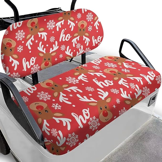 Golf Cart Seat Covers, Universal Fit & Nonskid Bottom Fits for Club Car 2 Person Seats Golf Carts