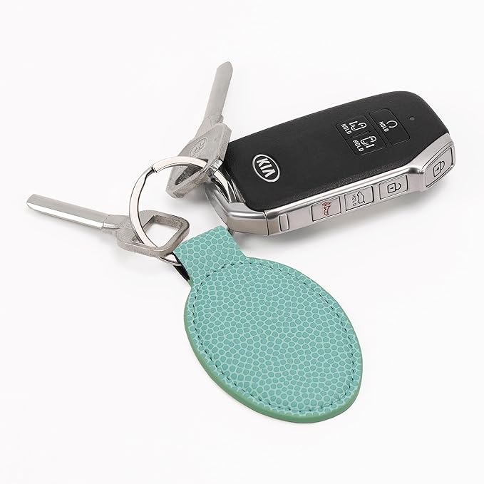 LaserGram Oval Keychain, Golf Ball, Personalized Engraving Included (Basketball Teal)