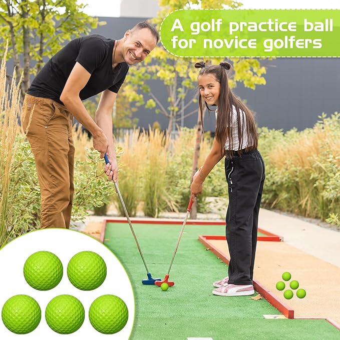 Yilloog 120 Pack Foam Golf Practice Balls Bulk, Soft Foam Balls for Golf Practice, Realistic Feel and Limited Flight Training for Indoor or Outdoor Party