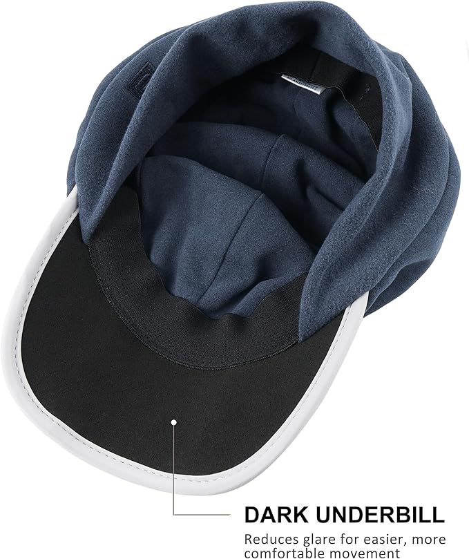 GADIEMKENSD Fleece Ball Cap with Drop Down Ear Warmer, Foldable Brim, Reflective Winter Run Hat Unisex