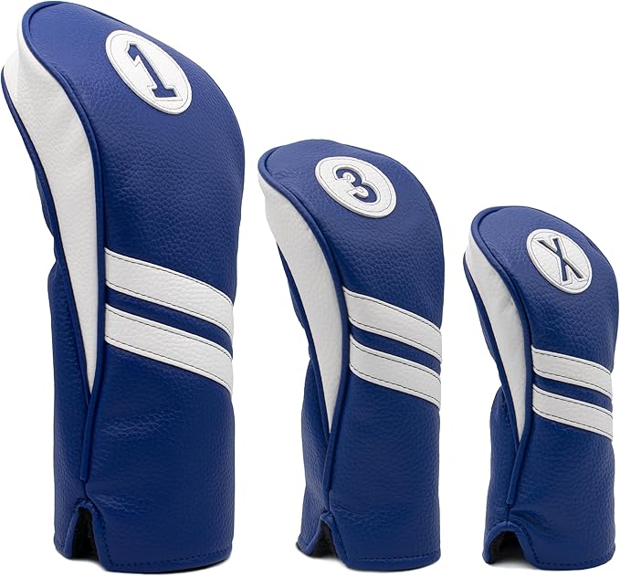 ProActive Sports Vintage Golf Club Head Covers | Classic Leather Look