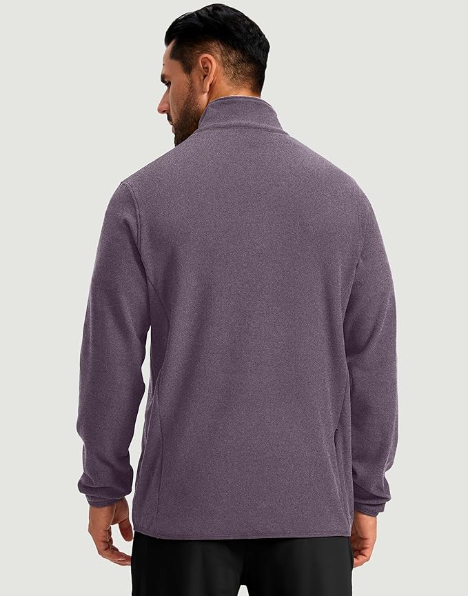G Gradual Mens Quarter Zip Pullover Fleece with 2 Zipper Pockets Long Sleeve Golf Shirt Winter Athletic Sweater Lightweight