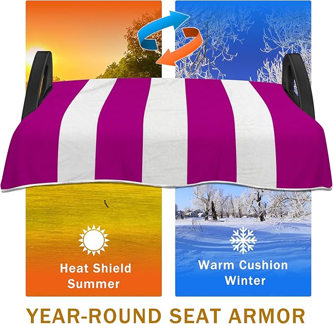 YOKYHOM Golf Cart Seat Covers, Purple Golf Cart Seat Towel Blanket Keeps Seat Comfortable and Clean,100% Microfiber, 51''x 31'',for EZGO, Yamaha, Club Car and More 2-Seat Golf Carts