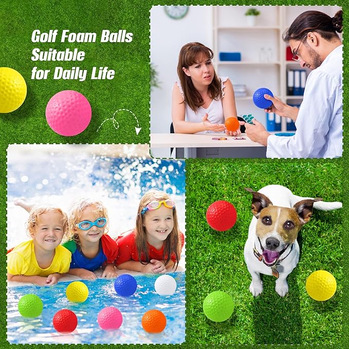 Libima 20 Pcs Mini Golf Stress Ball Bulk 2.5 Inch Foam Practice Balls Stress Relief Sports Ball with Storage Bag for Golf Birthday Party Favors Carnival Reward Classroom Stocking Stuffers