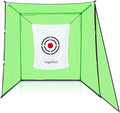Gagalileo Golf Cage Net: Alloy Steel Frame 7.7X7.7X4.6FT Heavy Duty Practice Accuracy with Target for Backyard Driving Indoor Driving Range Outdoor Training Without Bottom