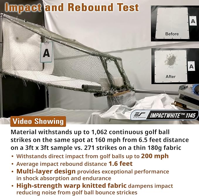 Elite Screens Designer Cut, 10'x13' ImpactWhite DIY Raw Projector Screen Material for Golf/Multi-Sport Simulation, Folded Packing RM-10X13-IPW1145