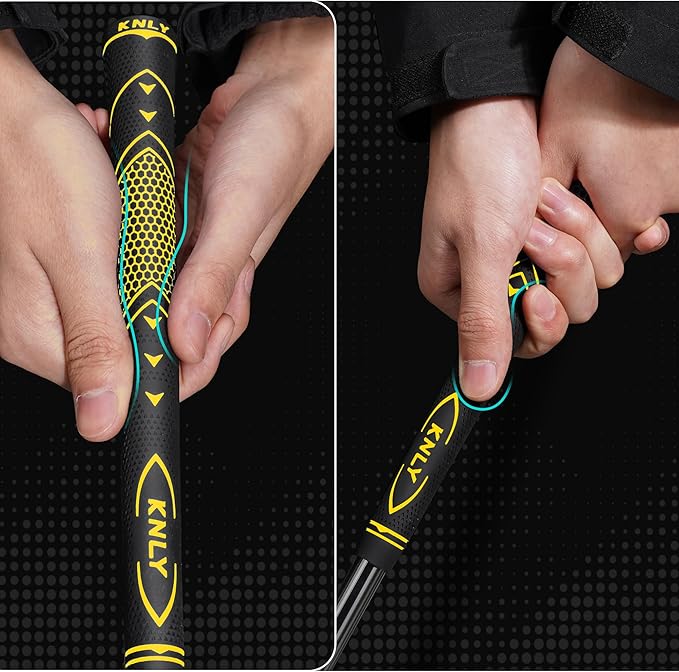 KNLY Golf Grips Set of 13 - High Traction and High Feedback Rubber Golf Club Grips with Anti-Slip and All Weather Performance，13 Grips with 15 Tapes and 13 Grips with All Repair Kits for Choice.