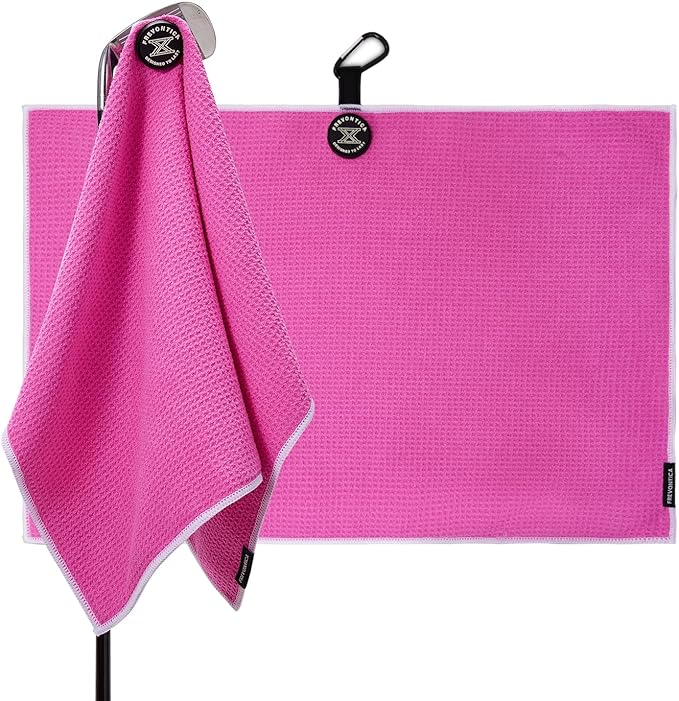 Magnetic Golf Towel with Clip and Cleaning Pocket -Ideal for Male Golfers, perftct Gifts for Men-Magnetic Golf to Golf Accessories for Bags, Carts or Clubs 24"*16"