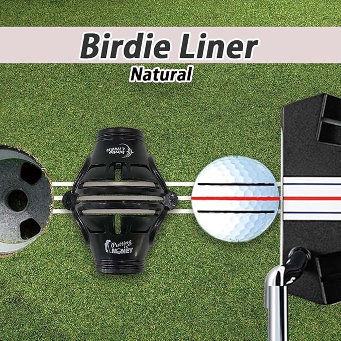 Budget-Friendly Natural Liner Golf Ball Marker - 360° Triple-Line Stencil with 3ea Marker Pens
