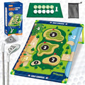 Upgraded Golf Chipping Game w/t 2 Clubs, Velcro Golf Battle Set for Junior, Portable Family Backyard Sticky Golf Target Indoor Outdoor for Home Beach Office Party Golfing Gifts for Adults Kids 6+