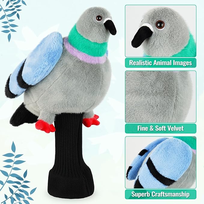 mytag Driver Head Cover, Ultra Premium Plush | Funny Driver Headcover, Tour Quality Golf Club Cover Long Sock Protect