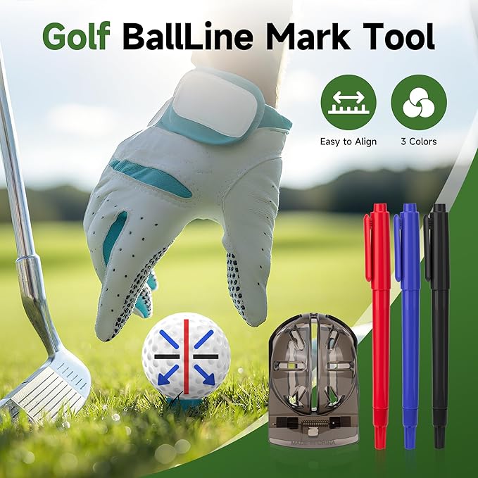 Golf Essentials Kit | Must Have Golf Accessories - Golf Green Reader, Divot Repair Tool, Golf Ball Marker, Golf Score Counter, Golf Tee Holder, Golf Impact Tape, Golf Gifts for Men
