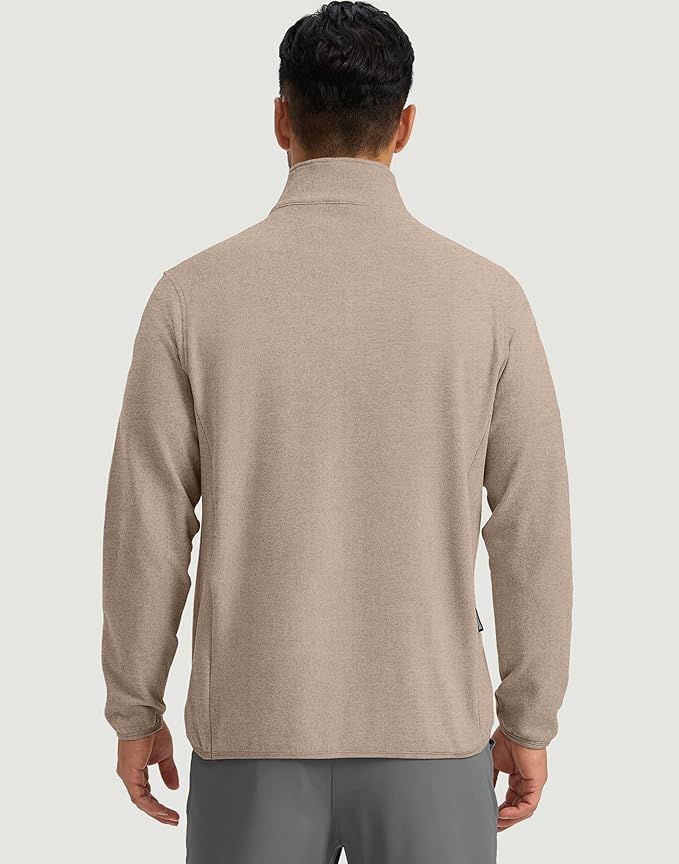 G Gradual Mens Quarter Zip Pullover Fleece with 2 Zipper Pockets Long Sleeve Golf Shirt Winter Athletic Sweater Lightweight