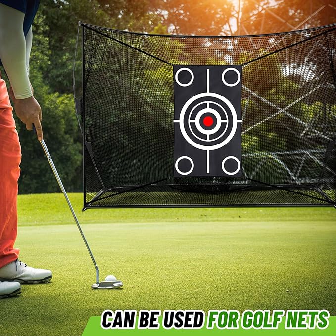 Golf Target Cloth for Net Replacement Golf Hitting Net Target with 4 Straps for Practice Training Aids Indoor Outdoor Use
