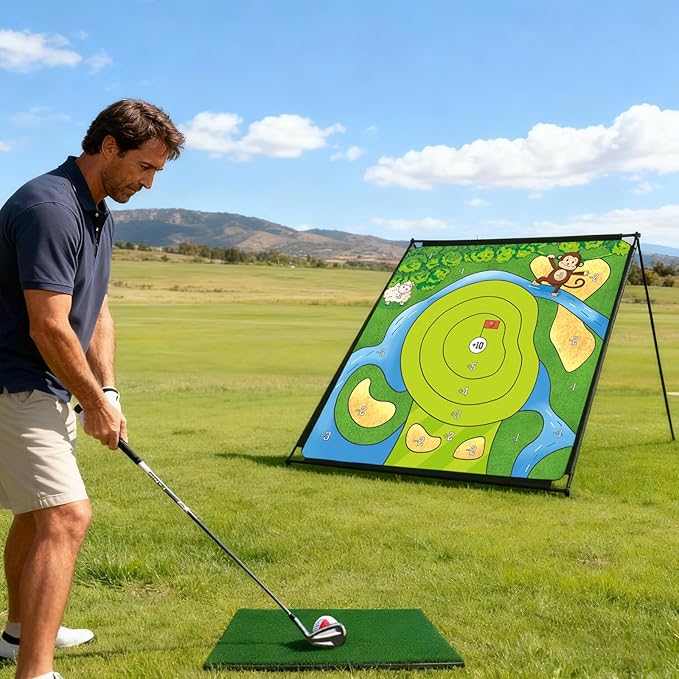 Golf Chipping Practice Game 78" x 78" Indoor Outdoor Games for Adult and Family Golf Training Set