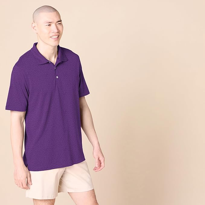 Amazon Essentials Mens Golf Polo Shirt, Moisture-Wicking Quick Dry, Short Sleeve